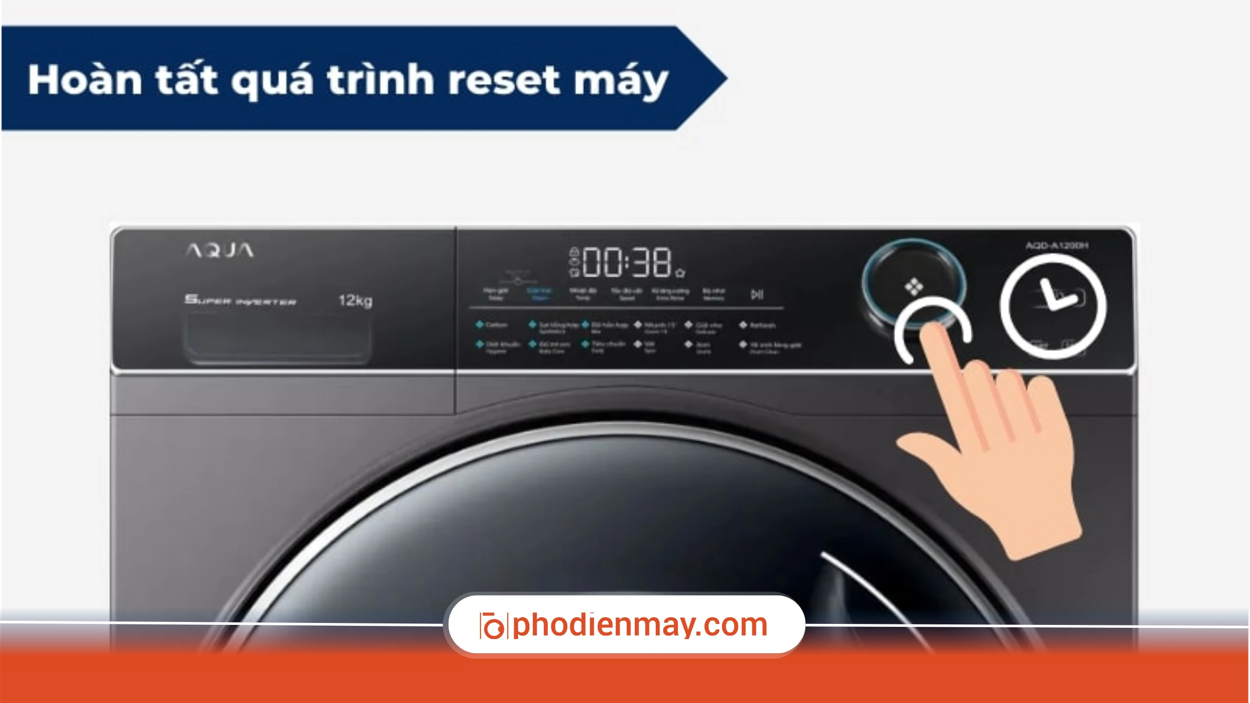 Cách reset máy giặt Aqua đơn giản tại nhà ai cũng làm được