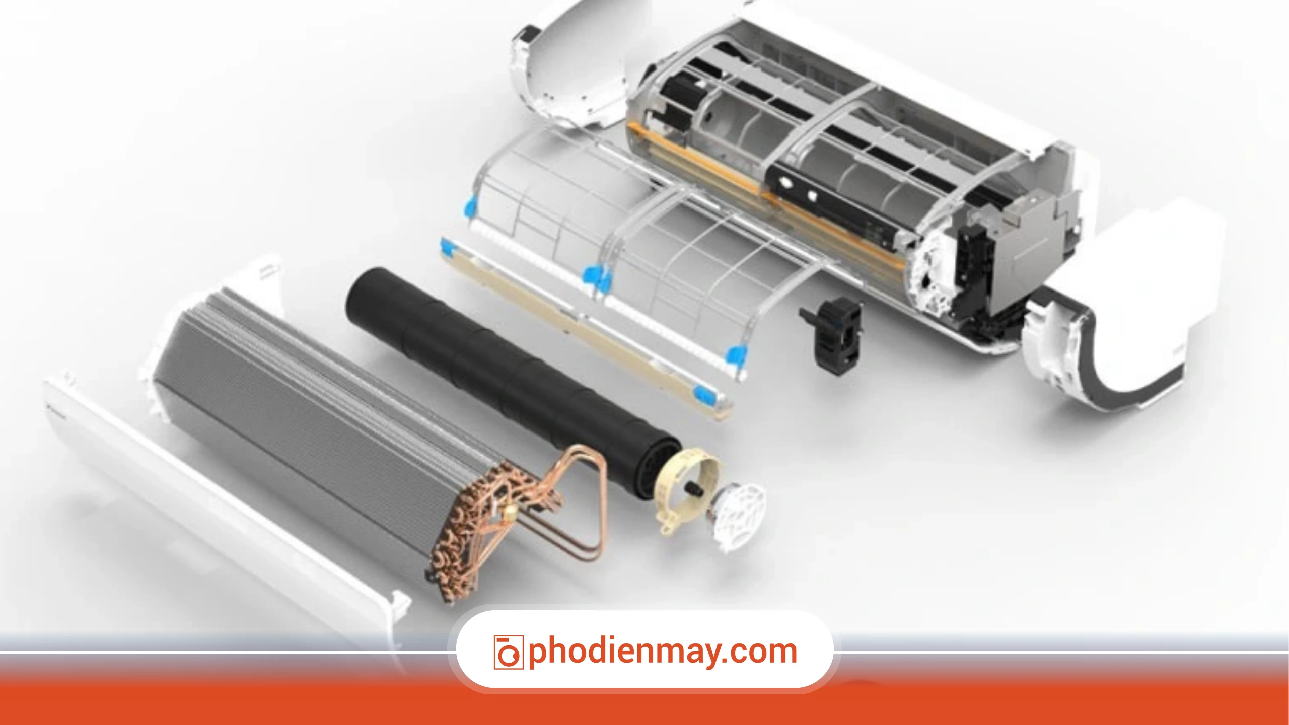 vệ sinh điều hòa, bộ phận điều hòa, cách vệ sinh điều hòa, Phố Điện Máy