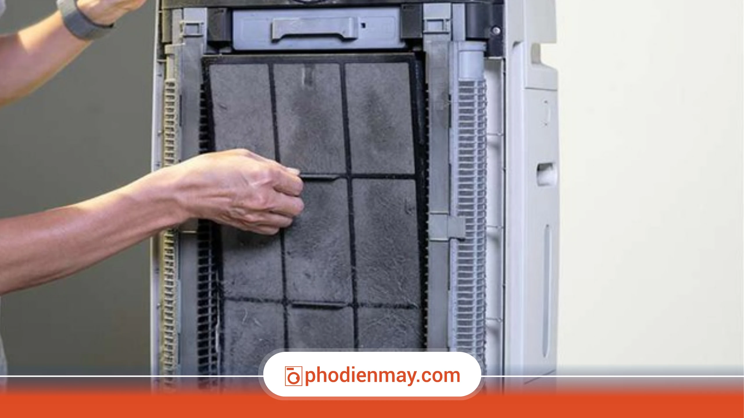 thay lõi lọc máy lọc không khí, lưu ý thay filter máy lọc không khí, cách thay màng lọc không khí, Phố Điện Máy
