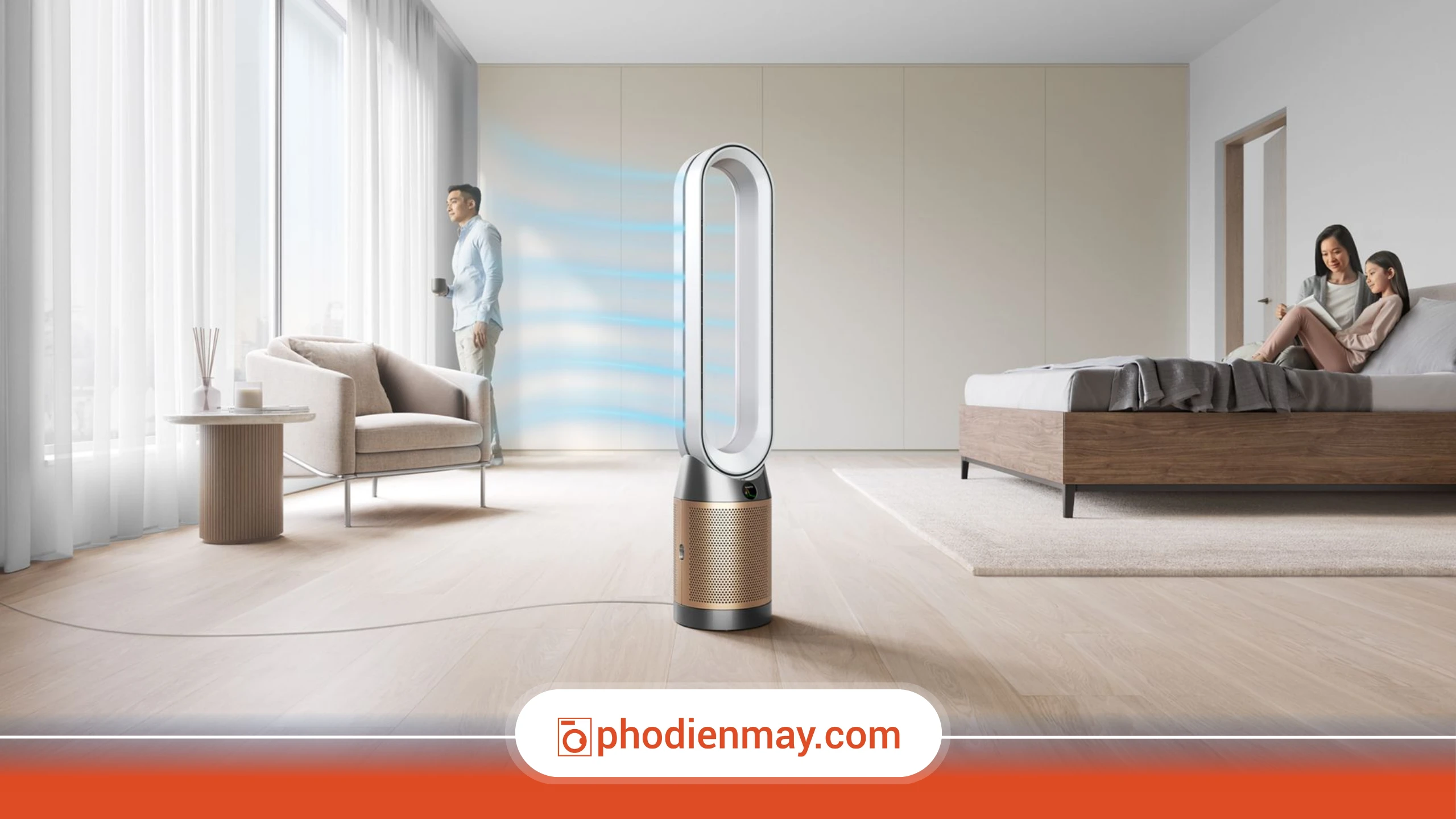 máy lọc không khí hoạt động như thế nào, nguyên lý máy lọc không khí, máy lọc không khí gia đình, Phố Điện Máy
