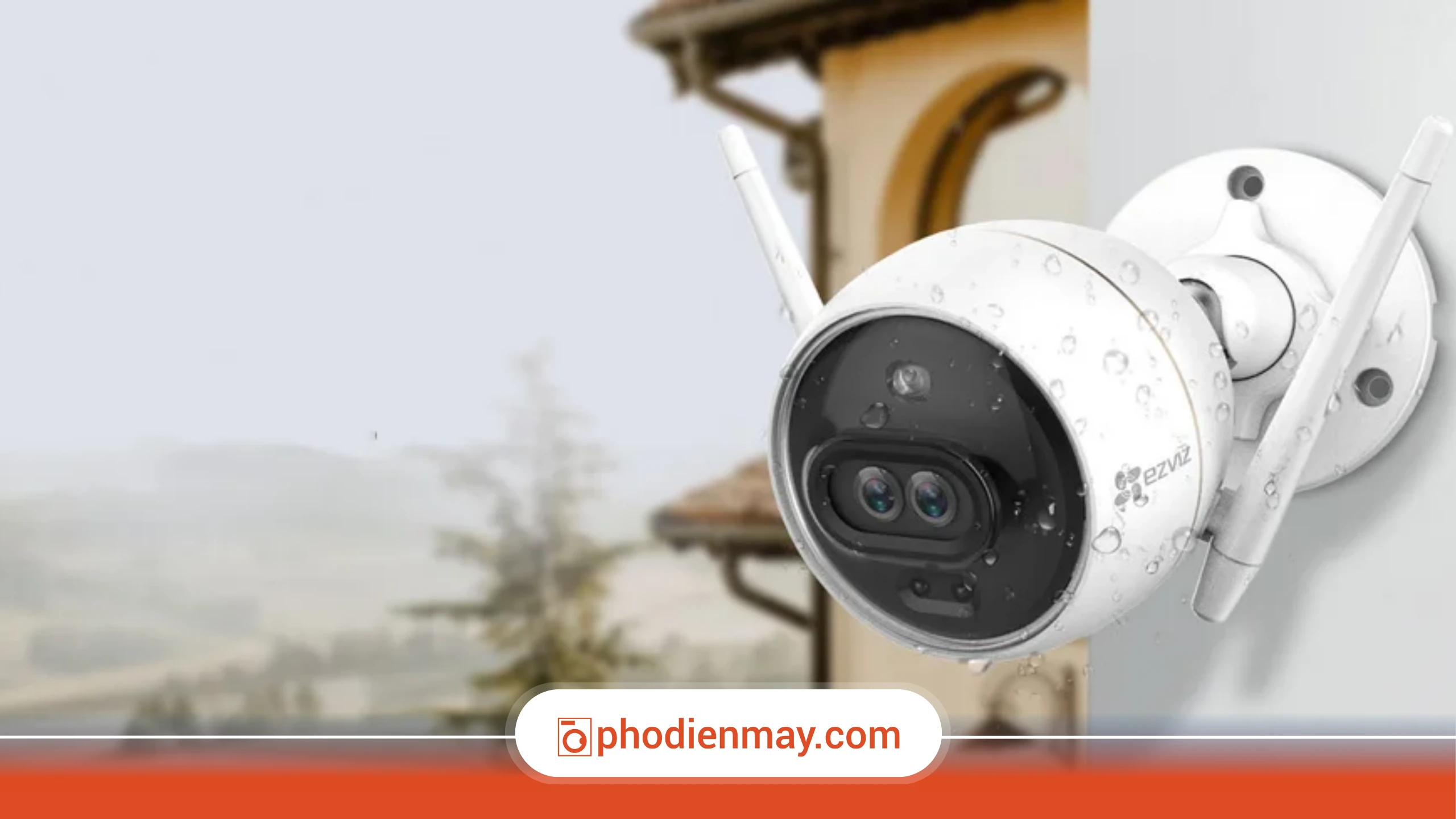 camera an ninh bị dính mưa, xử lý camera bị vô nước, camera ngoài trời chống nước, Phố Điện Máy
