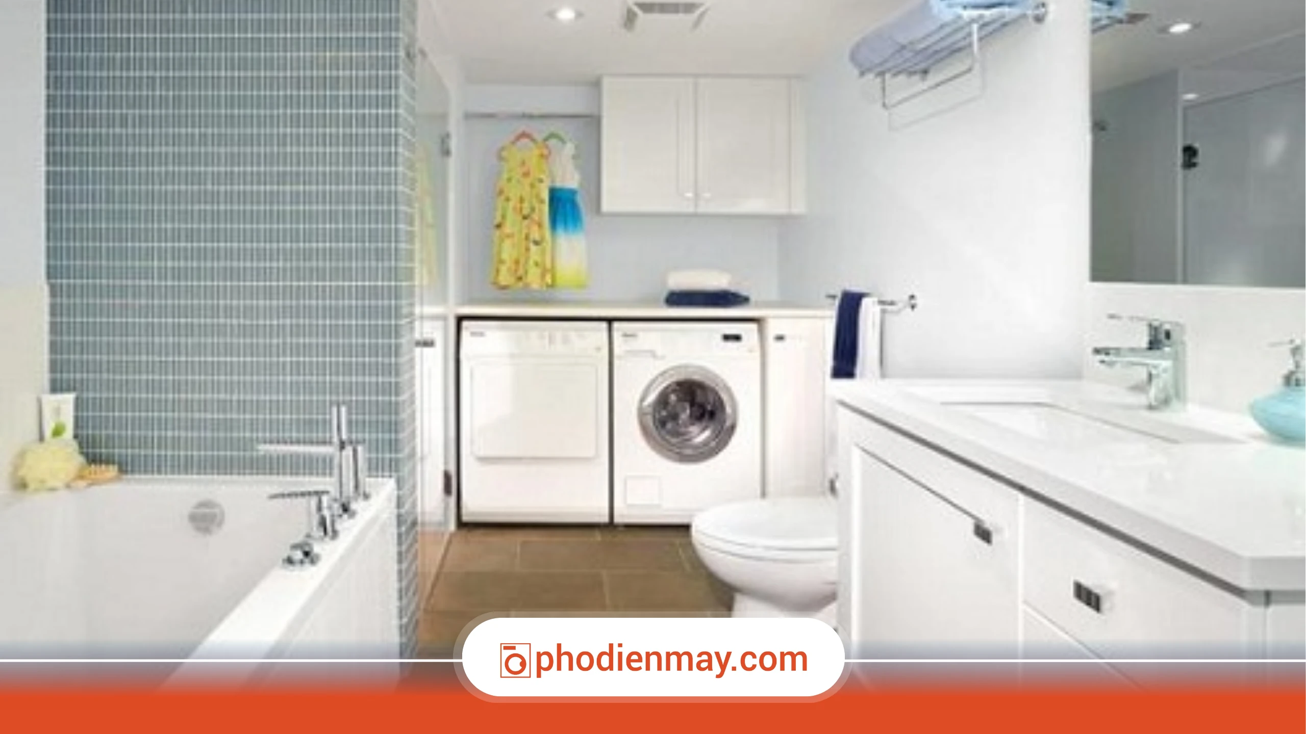Ưu điểm khi đặt máy giặt trong nhà tắm