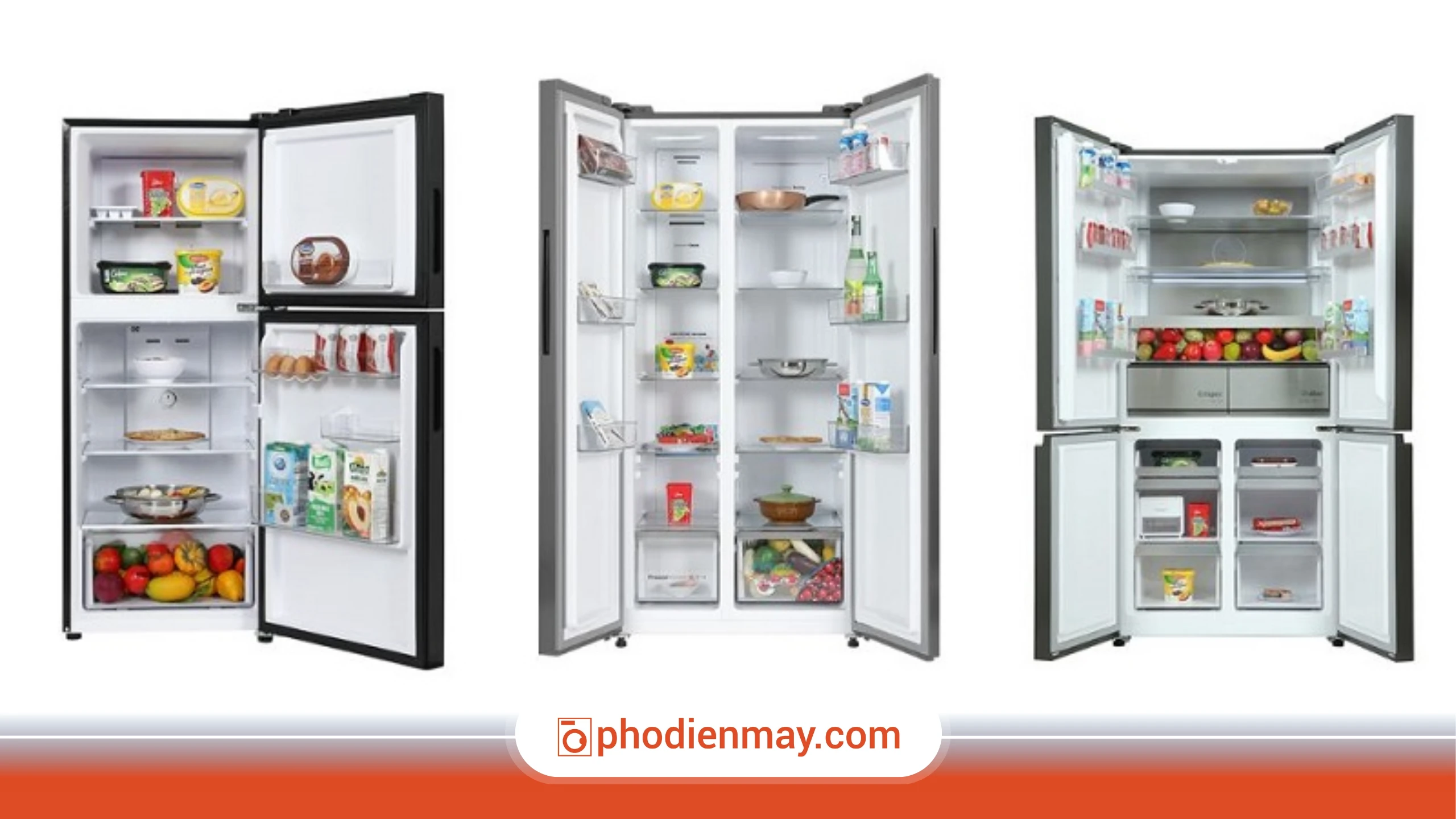 So sánh tủ lạnh 2 cánh và 4 cánh chi tiết