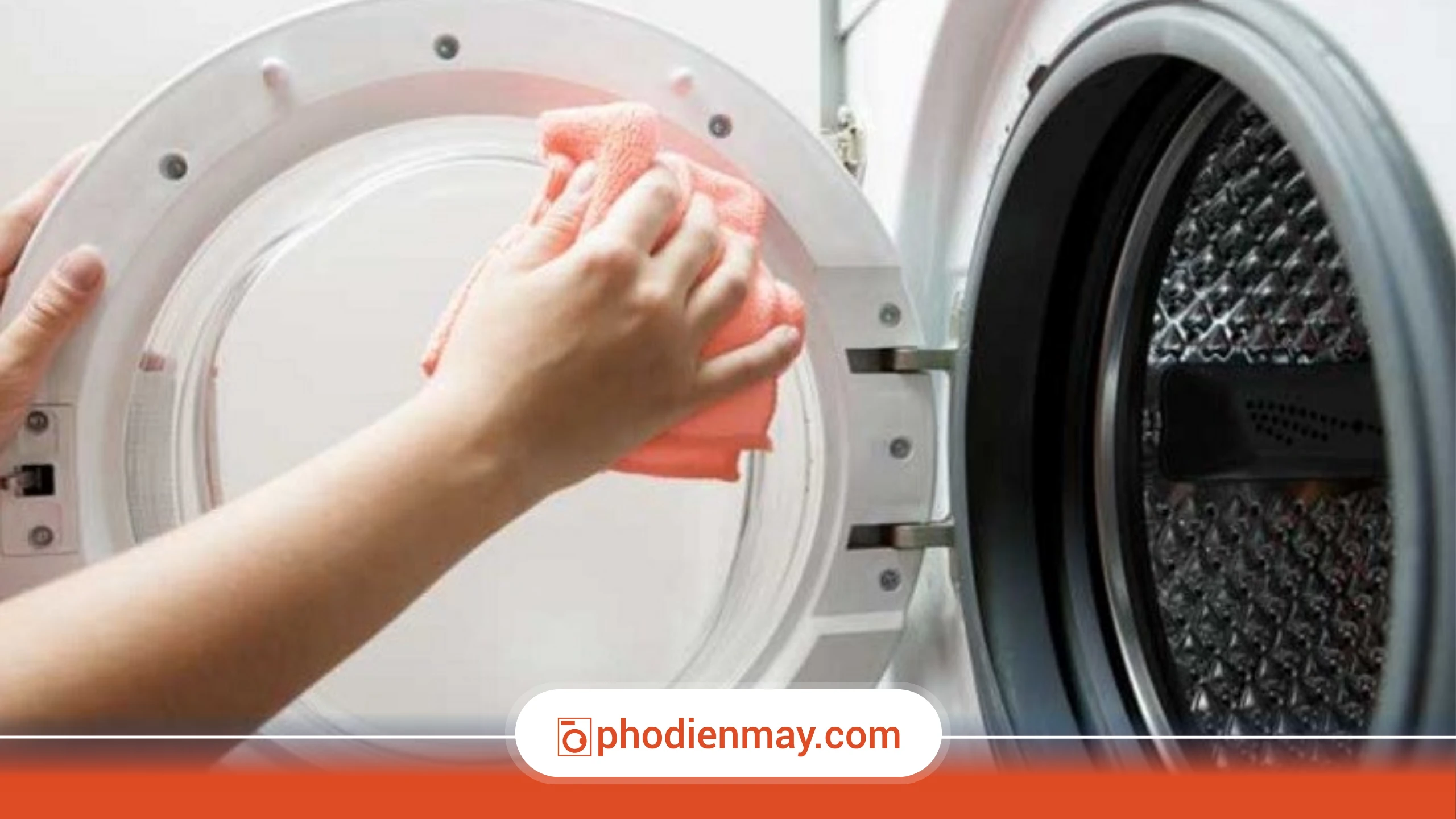 Vệ sinh gioăng cao su đối với máy giặt cửa ngang