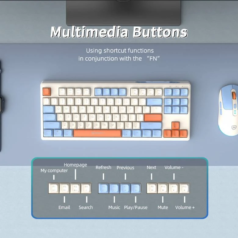 Bàn phím và chuột không dây MicroPack Lifestyle KM-269W-EN-OR cam - Thao tác gõ êm ái