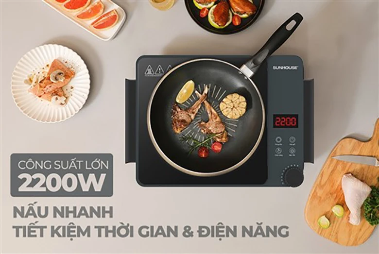Bếp hồng ngoại Sunhouse SHD6022 - Công suất lớn 2200W
