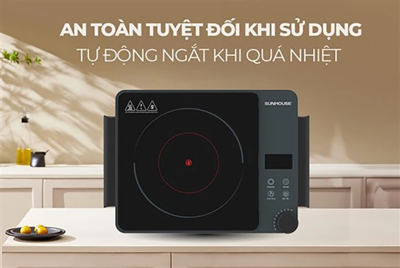 Bếp hồng ngoại Sunhouse SHD6022 - Tự động ngắt khi quá nhiệt