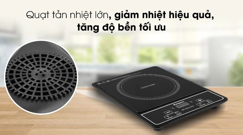 Bếp hồng ngoại đơn Kangaroo KG20IFP1 có quạt tản nhiệt tăng tuổi thọ