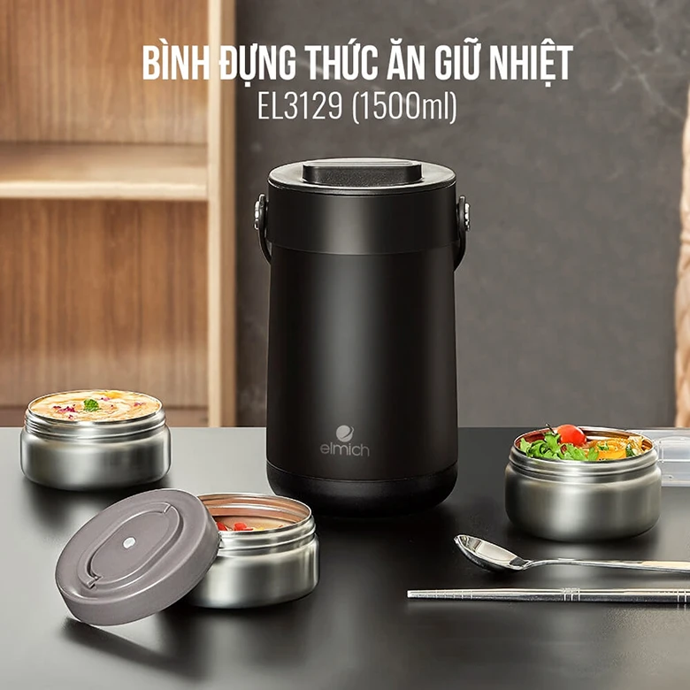 Thiết kế đẹp - Bình đựng thức ăn giữ nhiệt 1500ml EL3129