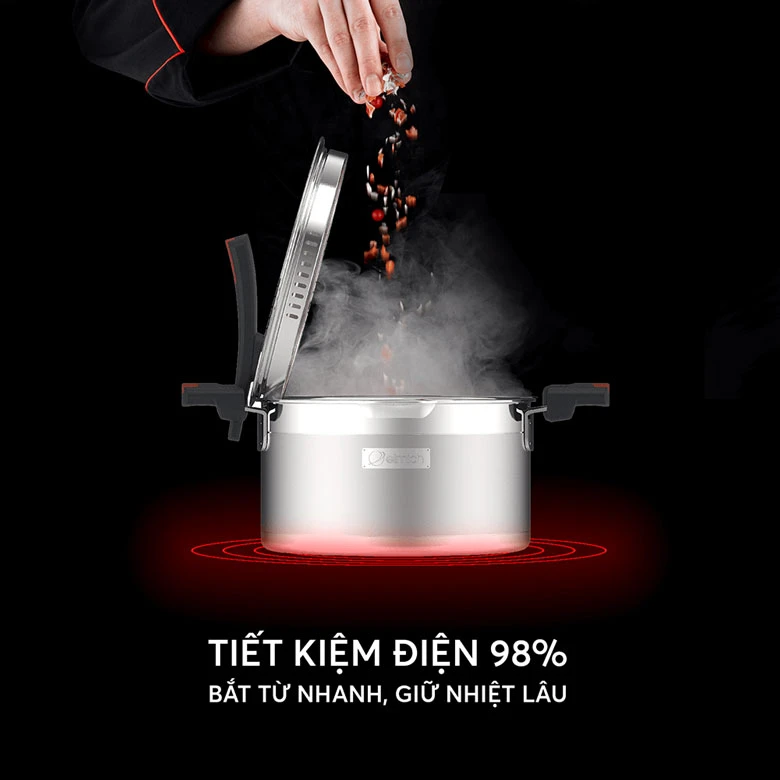 Bộ nồi Inox liền khối Elmich Milano EL-8091 - Dùng cho mọi loại bếp