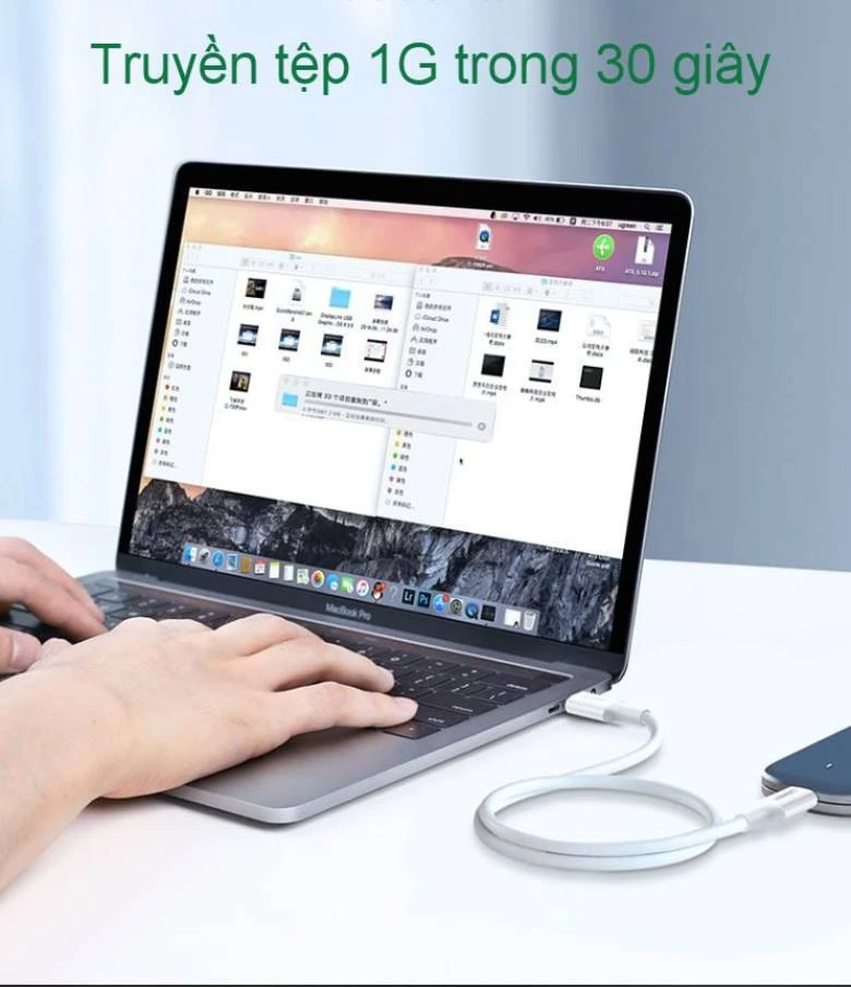  Cáp Ugreen sạc nhanh Type C to Type C 1m US300-60551 - Truyền dữ liệu tốc độ cao