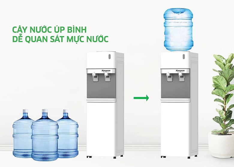 Cây nước nóng lạnh Kangaroo KG35A2 màu trắng tinh tế