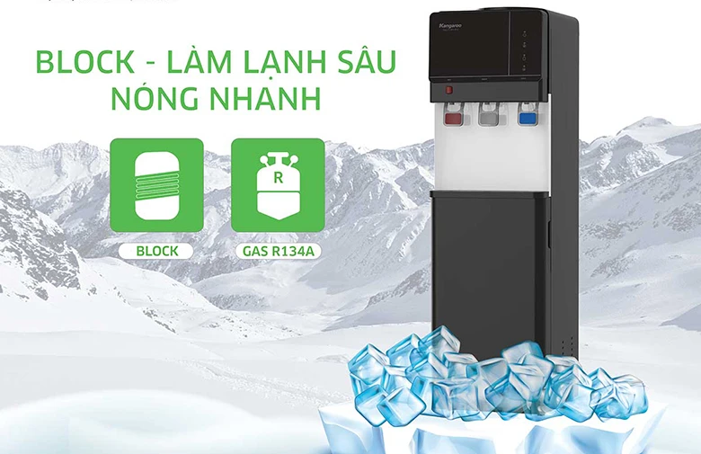 Cây nước nóng lạnh Kangaroo KG64A3 có màn hình hiển thị tuyệt vời