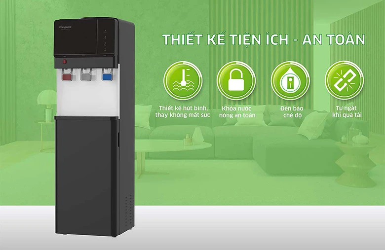 Cây nước nóng lạnh Kangaroo KG64A3 nhiều tiện ích, dễ sử dụng