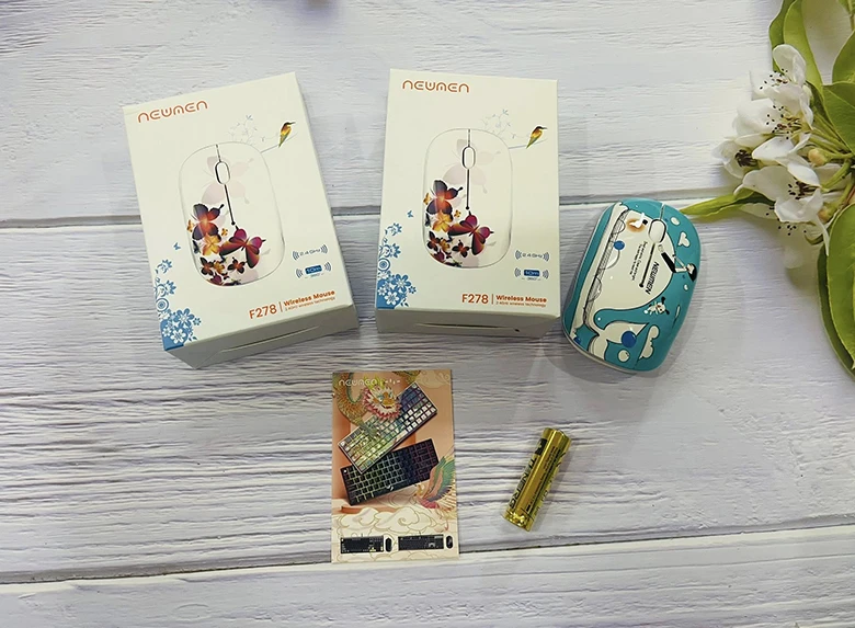  Newmen F278 Butterfly trắng  pin AA