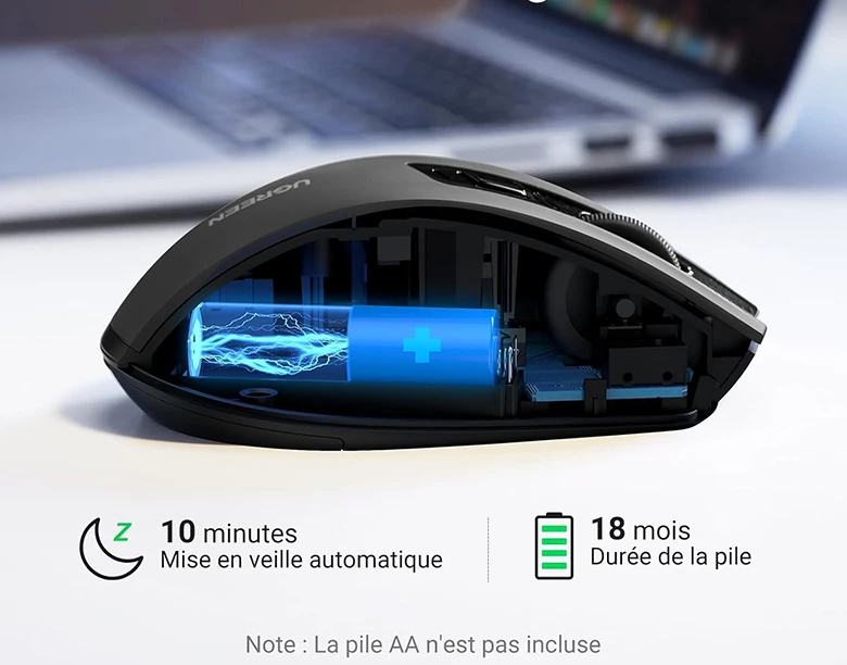 Chuột không dây Ugreen MU006-15063 sử dụng pin aa