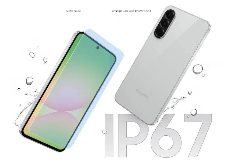 Điện thoại Samsung A56 5G (8+128Gb) Green - Bền bỉ với chuẩn kháng nước IP67