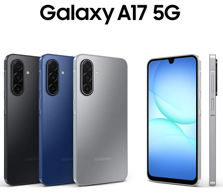 Điện thoại Samsung Galaxy A17 5G Xanh dương mỏng nhẹ