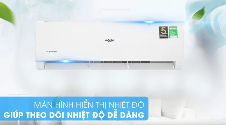 Thiết kế thanh lịch - Điều hòa Aqua 1 chiều Inverter 17400 BTU AQA-KCRV18TK