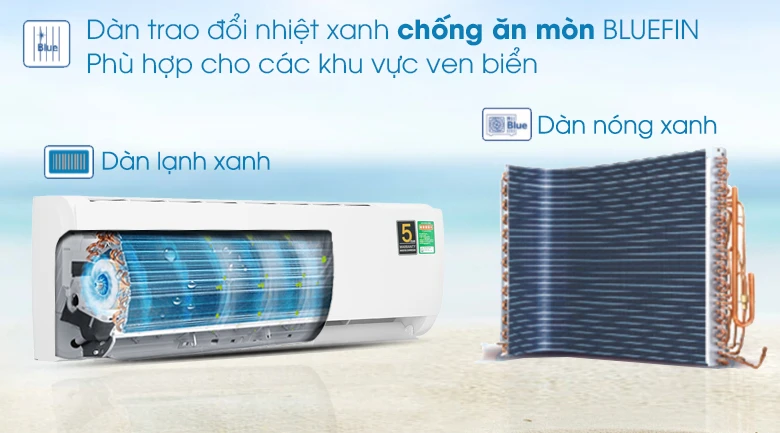 Dàn trao đổi nhiệt - Điều hòa Aqua 1 chiều Inverter 17400 BTU AQA-KCRV18TK