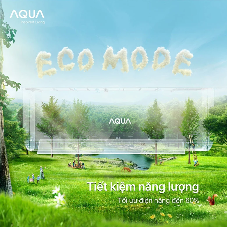 Công nghệ Inverter - Điều hòa Aqua 1 chiều Inverter 9000 BTU AQA-RV10ME