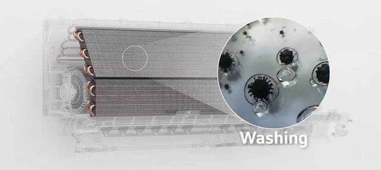 Chức năng tự làm sạch của điều hòa LG IDH09M1 Inverter AI Air 2 chiều 9000 BTU