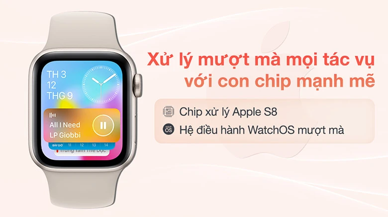 Chip S8 SiP - Đồng hồ Apple Watch SE (2023) GPS, 40mm, Starlight
