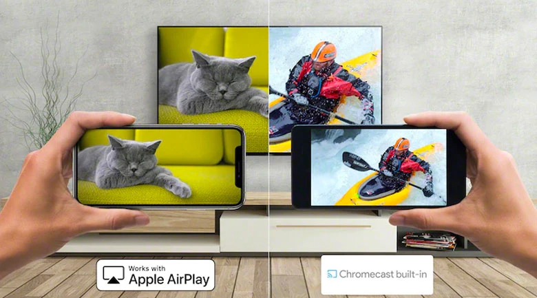 Chiếu màn hình lên điện thoại siêu nhanh, hấp dẫn - 4K Tivi Sony KD-43X81DK