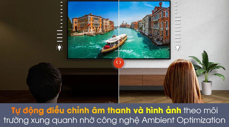 Cảm biến ánh sáng và âm thanh được nâng cao  - Google Tivi Sony 4K 43 inch KD-43X81DK