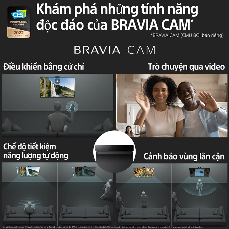 Tương thích với Bravia CAM - Google Tivi Sony 4K 75 inch KD-75X85L