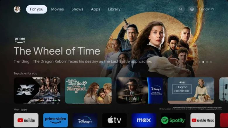 Tivi TCL QD-MiniLED 4K 55 inch 55C6K - Hệ điều hành Google TV