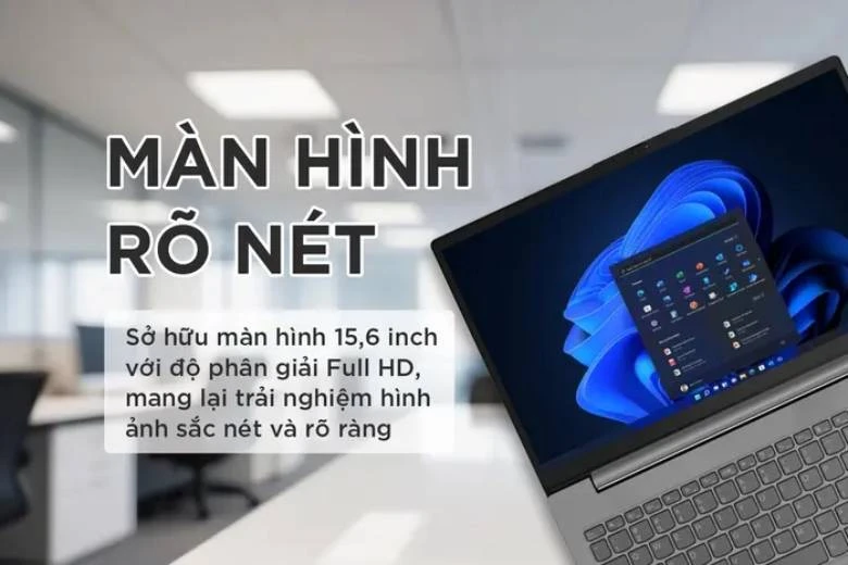 Laptop Lenovo V15 G4 IRU 83A100RHVN màn hình Full HD IPS sắc nét, bảo vệ mắt