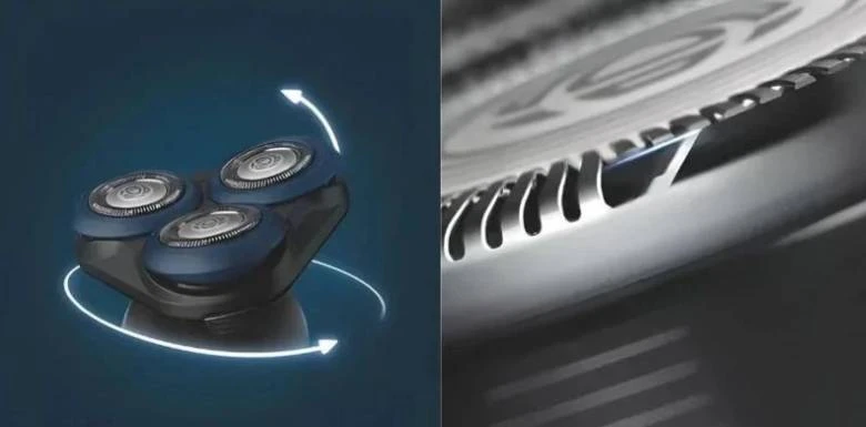 Máy cạo râu khô và ướt Philips S3608/10 - Đầu cạo Flex 5 hướng