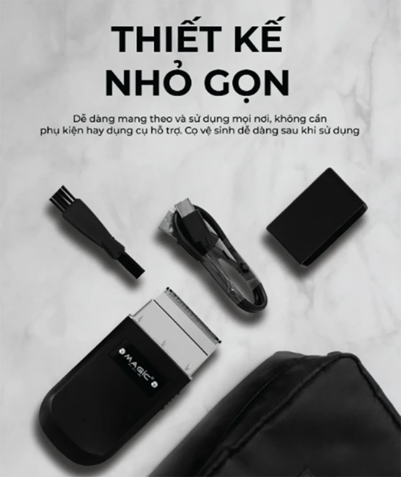 Thiết kế nhỏ gọn - Máy cạo râu Magic B-61