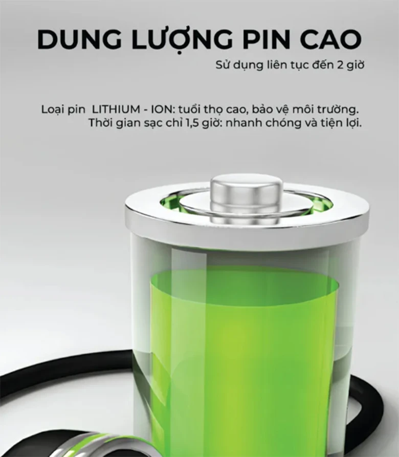 Dung lượng pin cao - Máy cạo râu Magic B-62
