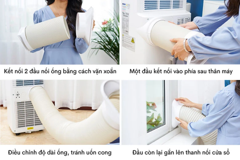 Máy điều hoà di động thông minh FujiE MPAC12 - Lắp đặt
