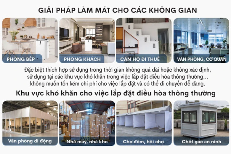 Máy điều hoà di động thông minh FujiE MPAC12B - Phù hợp với nhiều không gian