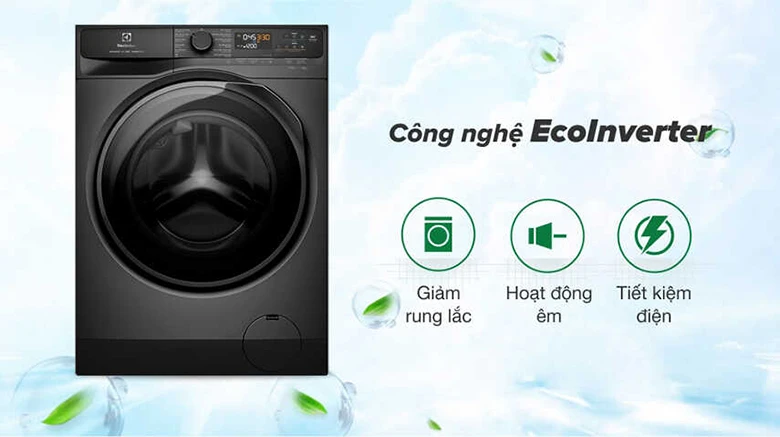 Máy giặt sấy Electrolux 10kg EWW1023P5SC lồng ngang - Công nghệ Eco Inverter giúp tiết kiệm năng lượng