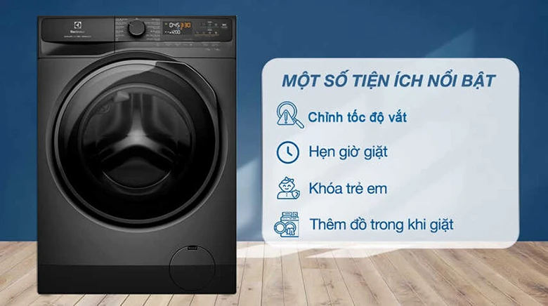 Máy giặt sấy Electrolux 10kg EWW1023P5SC lồng ngang - Trang bị nhiều tiện ích