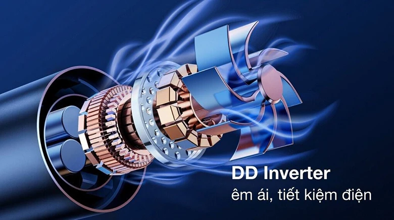 Máy giặt Aqua Inverter 10 kg AQW-DR100JT BK tiết kiệm điện năng