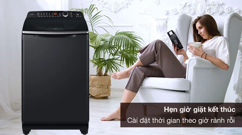 Máy giặt Aqua Inverter 12kg AQW-DR120HT.BK lồng đứng - Tiện lợi hơn với đa dạng tính năng hỗ trợ
