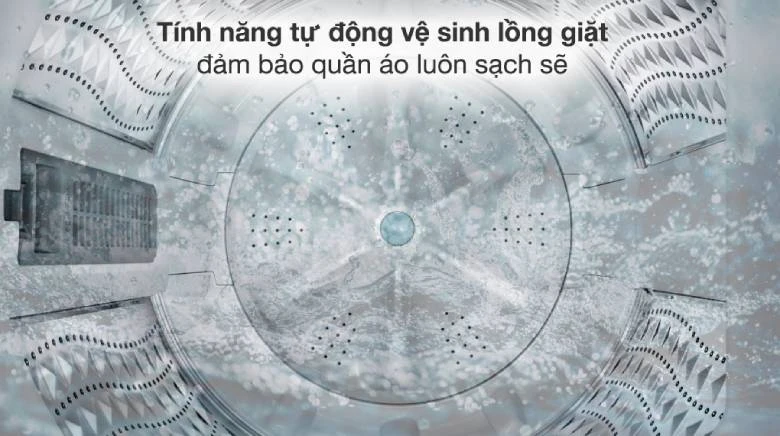 Bộ lọc lưới kép lọc sạch xơ vải & cặn bám của máy giặt Samsung WA80F15S5CSV