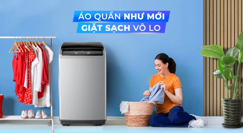 Máy giặt Sharp 7.5kg ES-Y75HV-S lồng đứng - Kiểu dáng hiện đại, gọn gàng