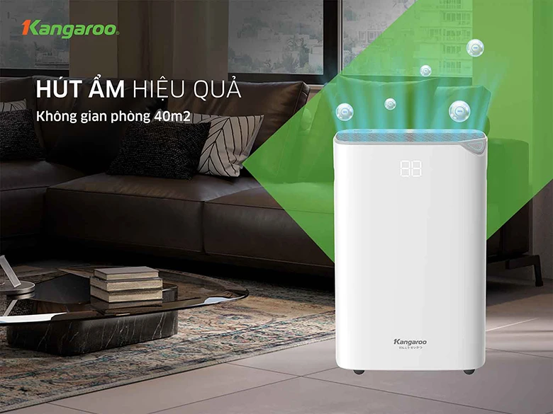 Máy hút ẩm Kangaroo KGDH20 phù hợp phòng 40m2