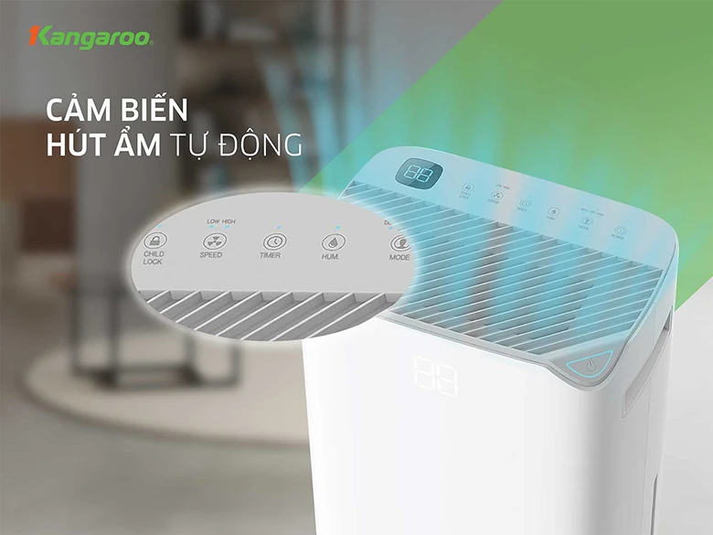 Máy hút ẩm Kangaroo KGDH20 có cảm biến thông minh