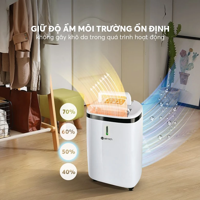 Máy hút ẩm Elmich DE-3923 duy trì độ ẩm tối ưu