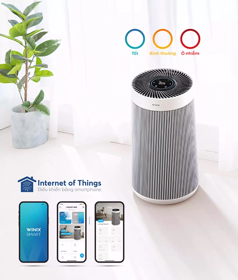 Máy lọc không khí Winix T800 - Trang bị đèn báo chất lượng không khí