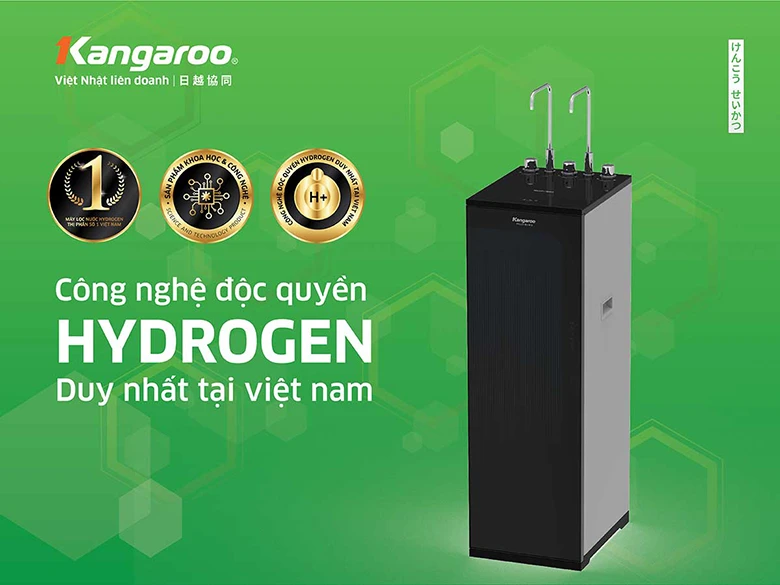 Máy lọc nước Kangaroo Hydrogen Infinity nóng lạnh KG10A16 tốt cho sức khỏe với công nghệ hydrogen