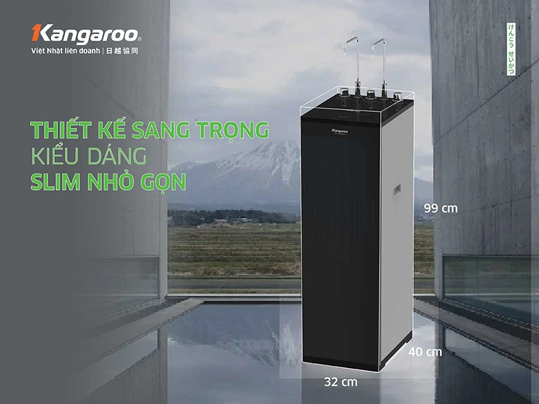 Máy lọc nước Kangaroo Hydrogen Infinity nóng lạnh KG10A16 mang đến kiểu dáng thiết kế mới