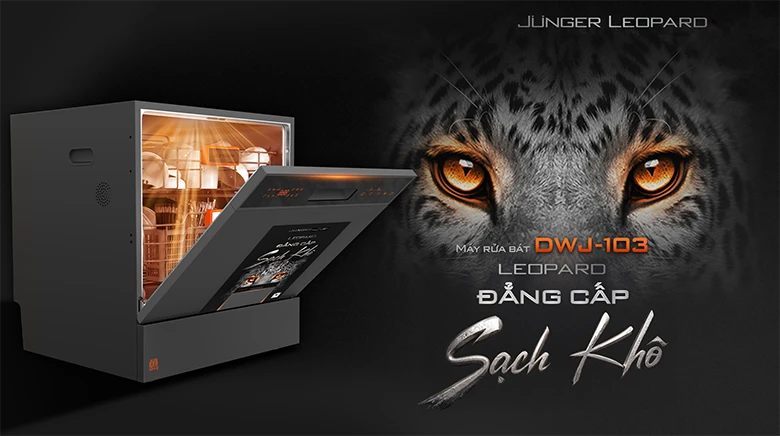 Thiết kế sang trọng và tiện dụng - Máy rửa bát độc lập Junger Leopard DWJ-103 